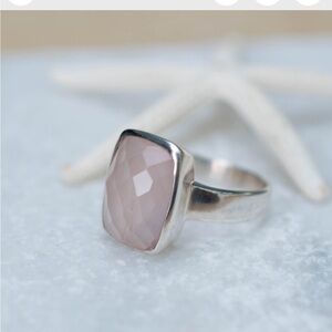 Sterling Silver Rose Quartz Ring
